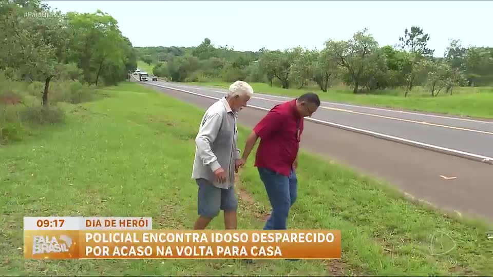 Policial encontra idoso desaparecido por acaso no interior de São Paulo