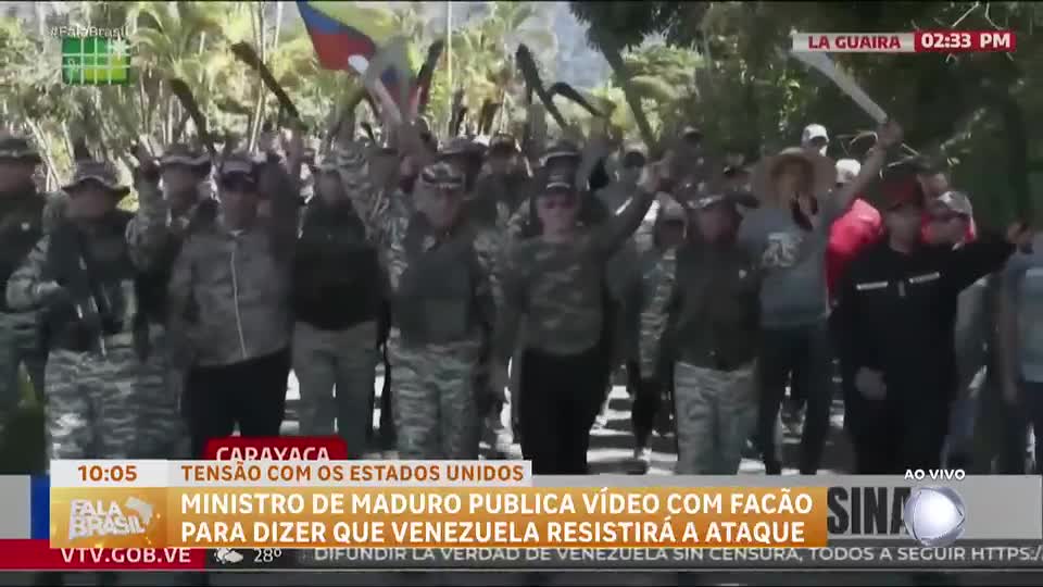 Ministro venezuelano incita resistência armada diante da crescente tensão com os EUA
