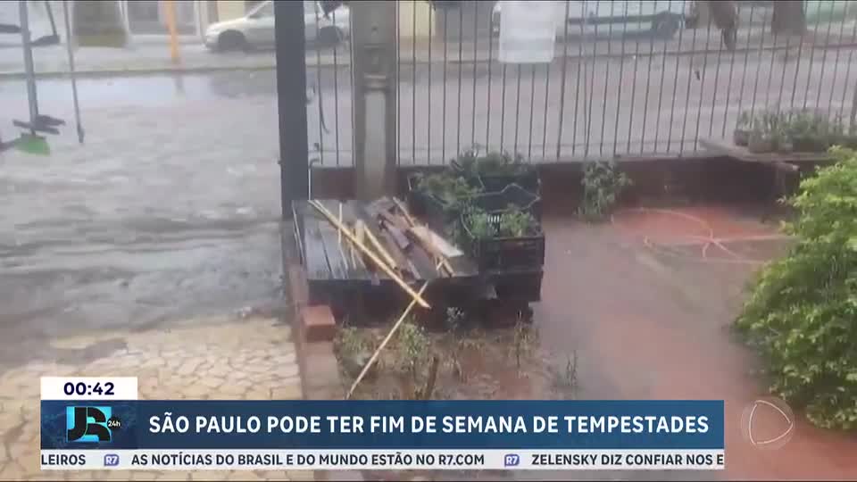 Defesa Civil emite alerta para possibilidade de tempestades em São Paulo até domingo (19)