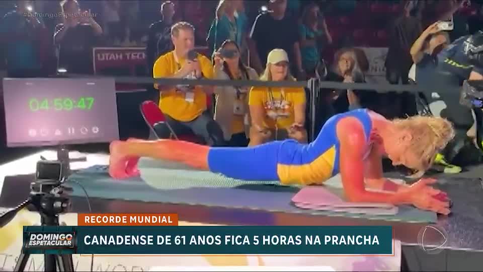 Você Viu Essa? Canadense de 61 anos bate recorde mundial ao ficar cinco horas na prancha abdominal