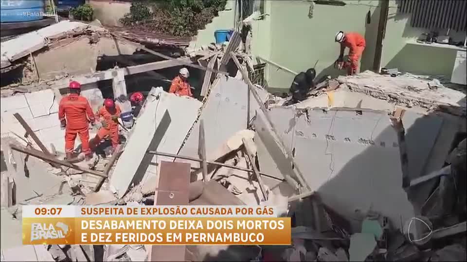 Desabamento deixa dois mortos e dez feridos em Olinda (PE)