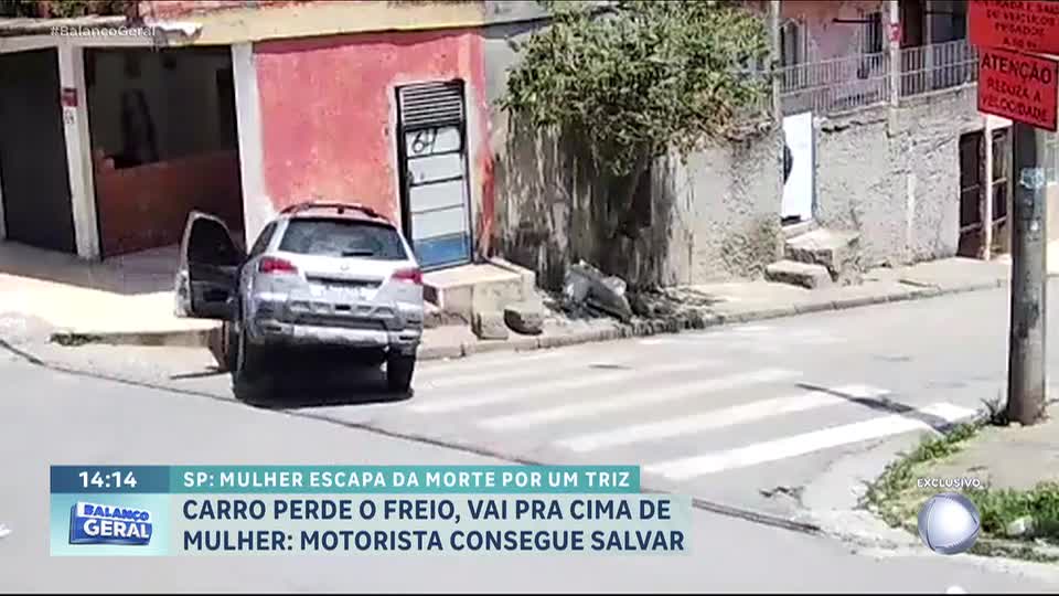 Carro sem freio quase causa acidente em Mauá, na Grande SP