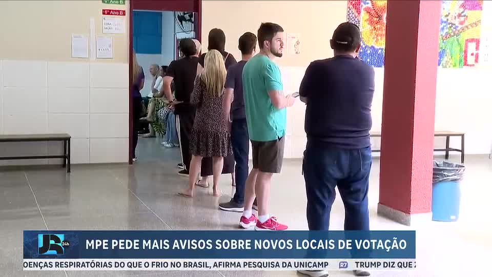 Ministério Público pede ao TSE que divulgue mudanças nos locais de votação