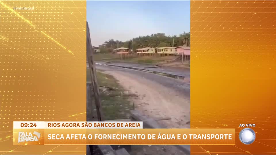Seca afeta rios e comunidades na Ilha do Marajó, no Pará
