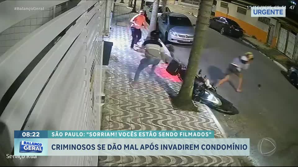 Bandidos se dão mal após invadirem condomínio em Praia Grande (SP)