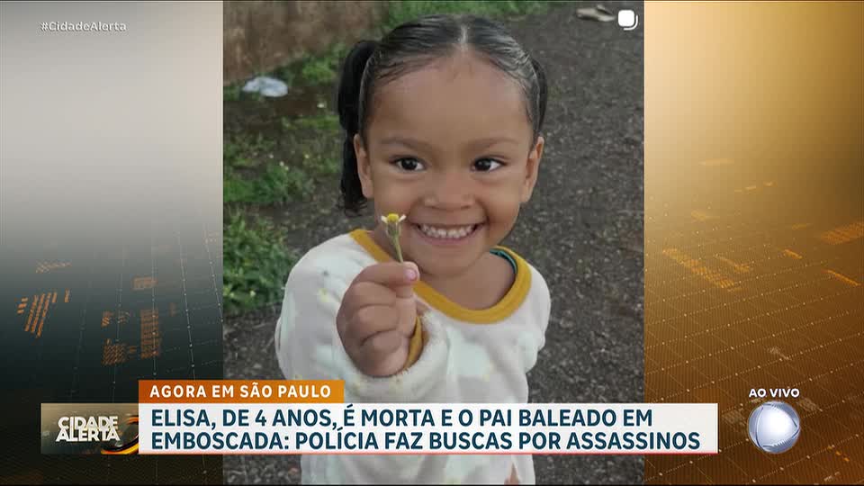 Menina de 4 anos morre em ataque a tiros; o alvo era o pai, que sobreviveu