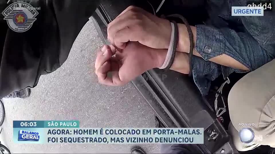 Polícia resgata vítima de sequestro após denúncia de vizinho em Mogi das Cruzes (SP)