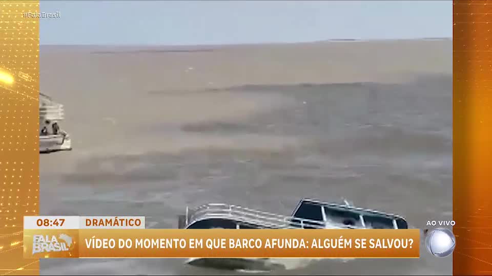 Barco afunda em Santarém (PA) e três pessoas são resgatadas