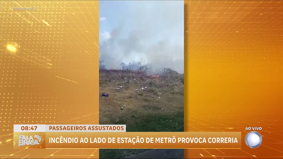 Incêndio causa pânico em estação de metrô de Salvador (BA)