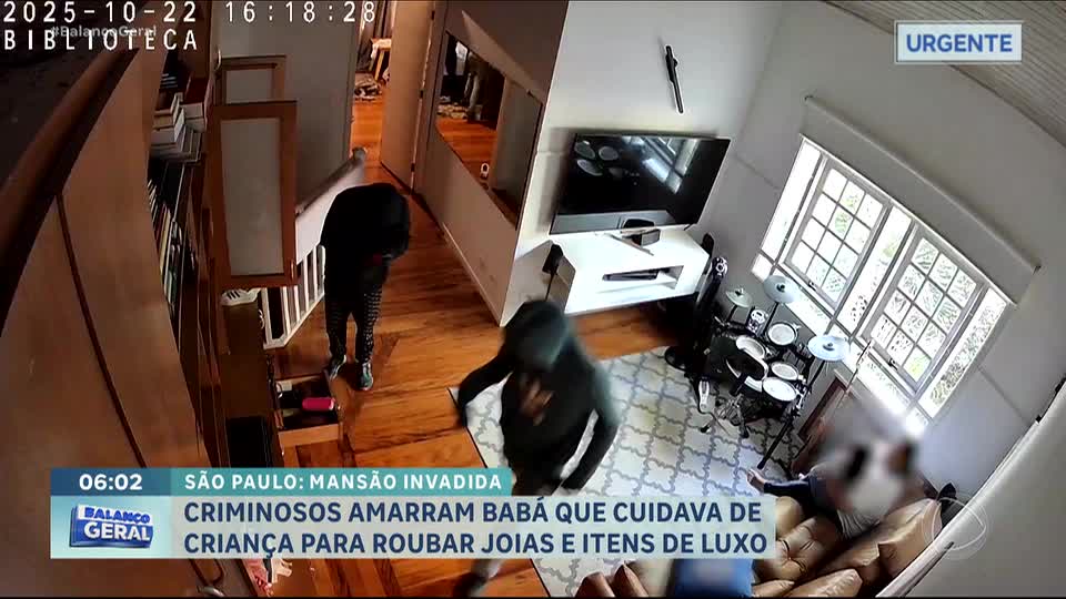 Babá e criança passam momentos de terror durante assalto a mansão em bairro nobre de São Paulo