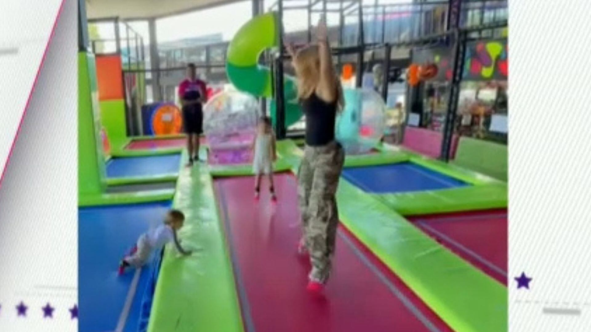 Virginia Fonseca usa parque de trampolins para festa de aniversário de Maria Flor