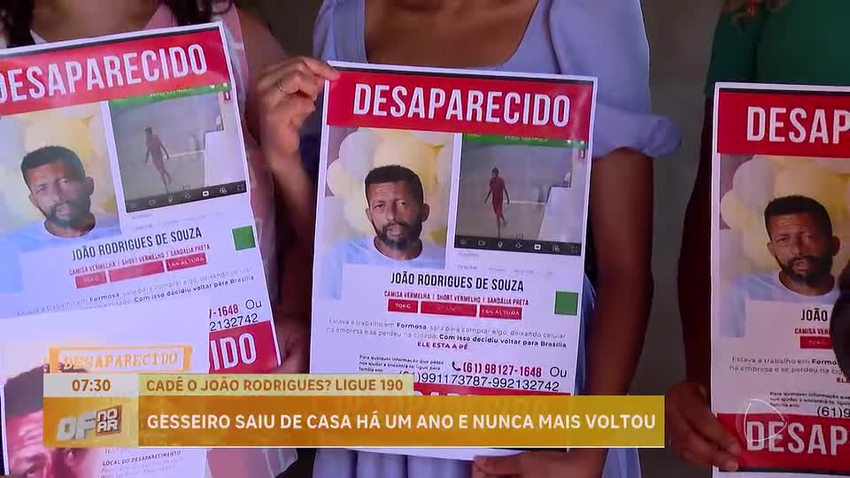 Família busca por gesseiro desaparecido há um ano em Goiás