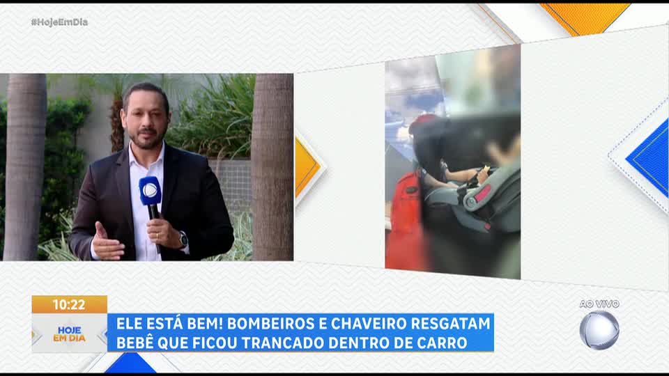 Bebê fica preso dentro de carro em Goiás após portas trancarem automaticamente