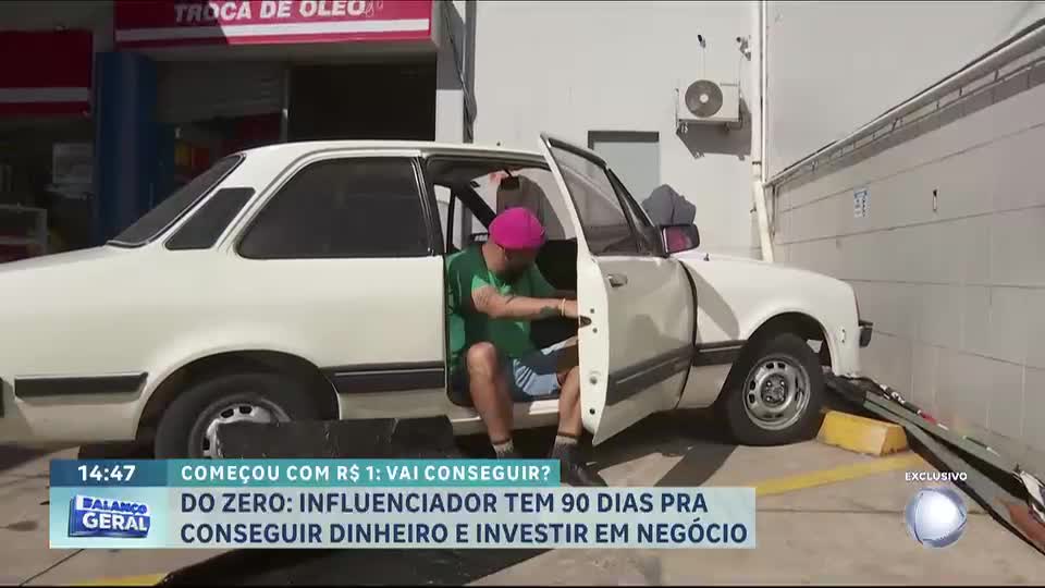 Homem tenta criar negócio com apenas um Chevette e uma moeda de R$ 1 em Jundiaí (SP)