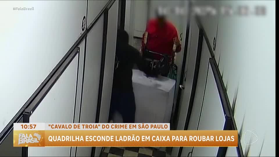 Cavalo de Troia: quadrilha esconde ladrão em caixa para roubar lojas no Brás