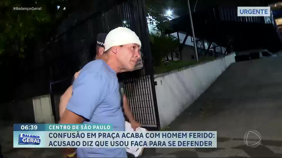 Conflito entre dois homens em situação de rua termina com facada em praça no centro de SP