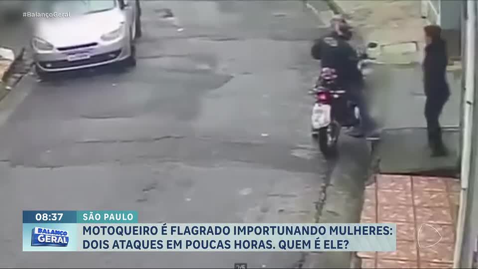 Motoqueiro é flagrado assediando mulheres em ruas desertas de Guarulhos, na Grande SP