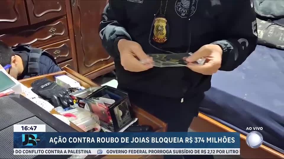 Polícia faz operação contra lavagem de dinheiro de quadrilha que roubava e vendia joias em SP