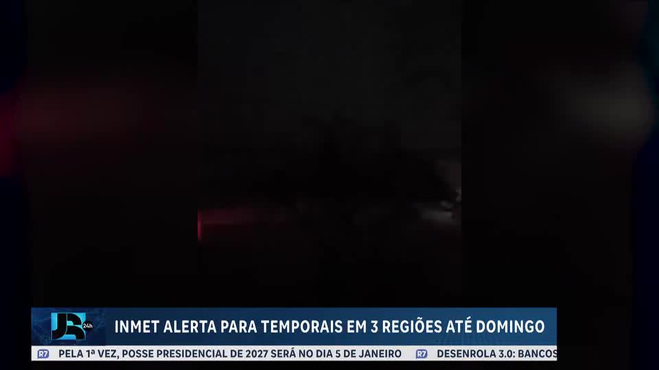 Inmet alerta para fortes temporais nas regiões Sul, Sudeste e Centro-Oeste do Brasil