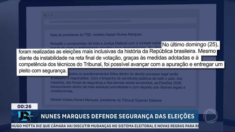 Kassio Nunes afirma que eleições foram as mais inclusivas da história da República brasileira