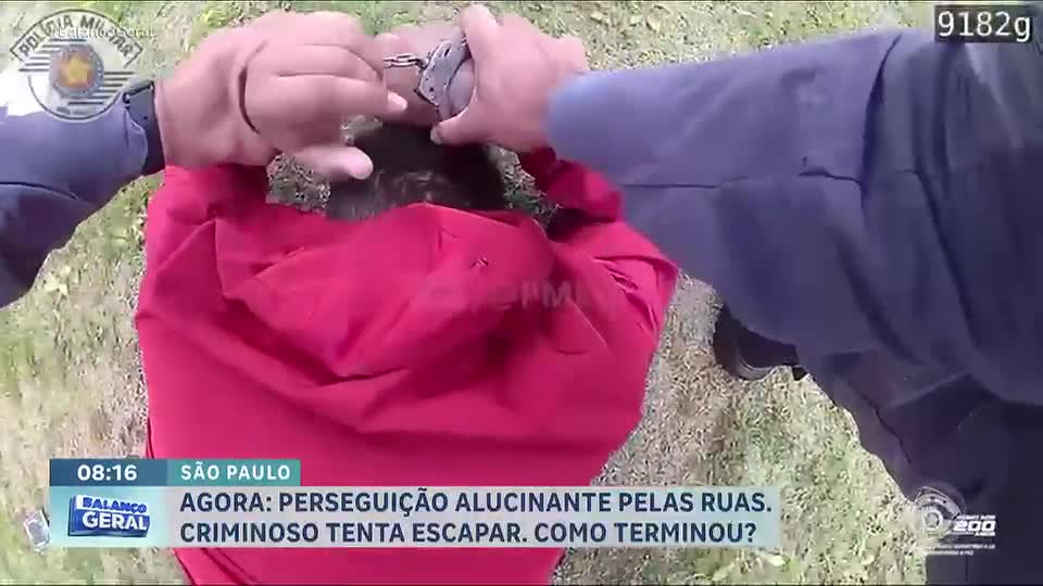 SP: perseguição policial termina com prisão de suspeito acusado de furto