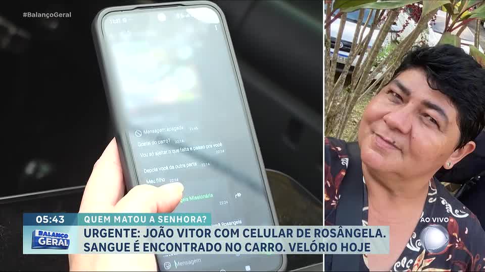 Caso Rosângela: sangue é encontrado dentro do carro da aposentada