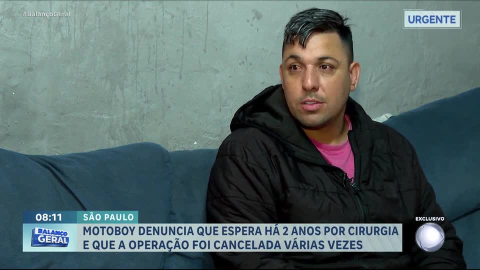 Motoboy espera há dois anos para realizar cirurgia no fêmur em São Paulo