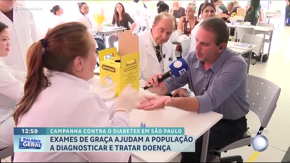 Campanha contra o diabetes oferece exames de graça em SP neste sábado (1º)