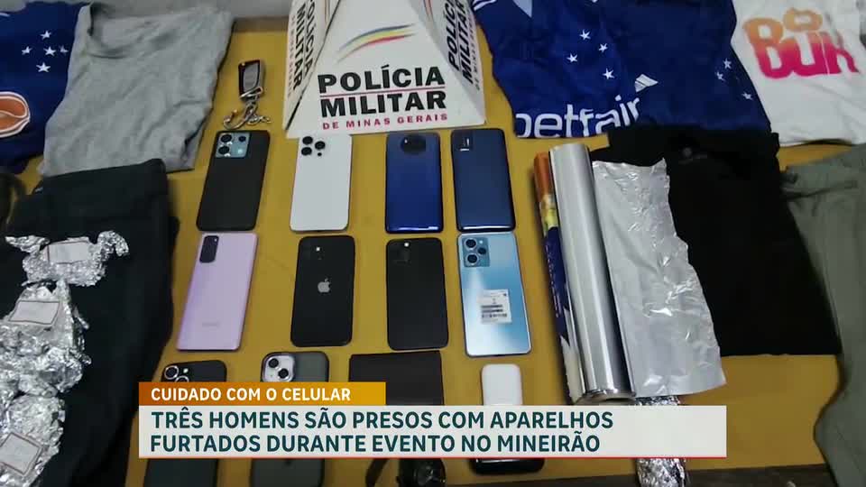 Polícia Militar recupera celulares furtados durante evento no Mineirão, em BH