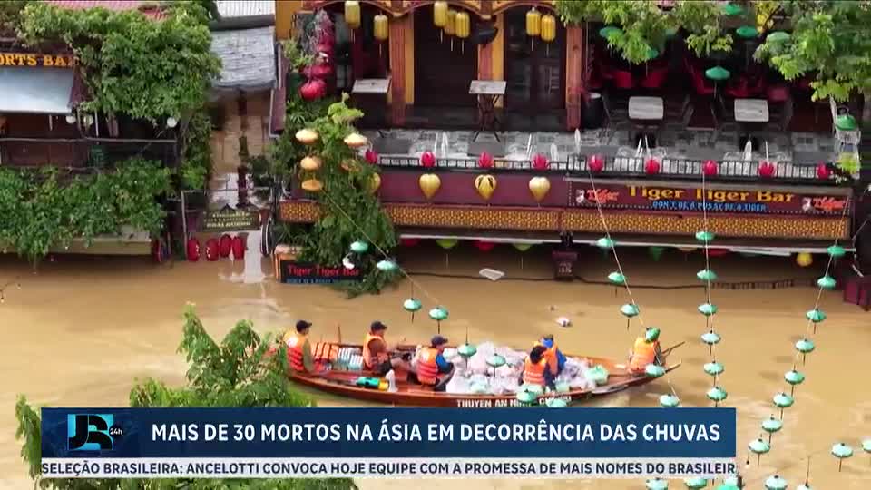 Fortes chuvas na Ásia deixam mais de 30 mortos