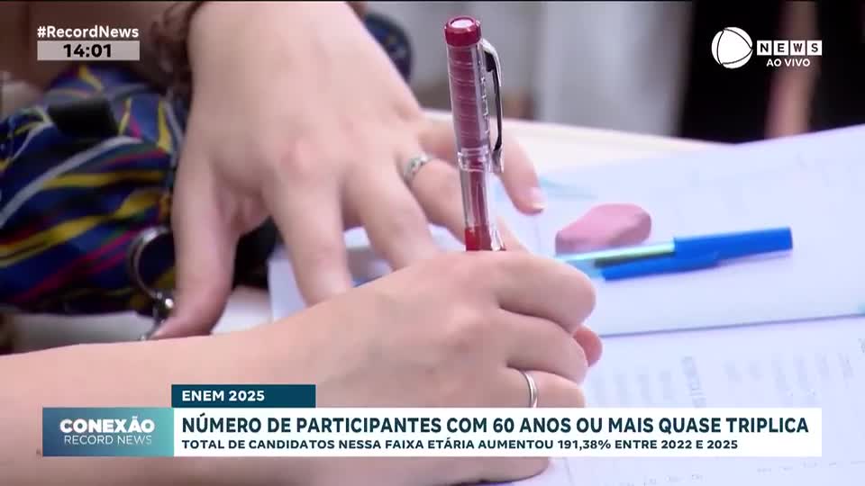 Enem 2025: número de participantes com 60 anos ou mais quase triplica