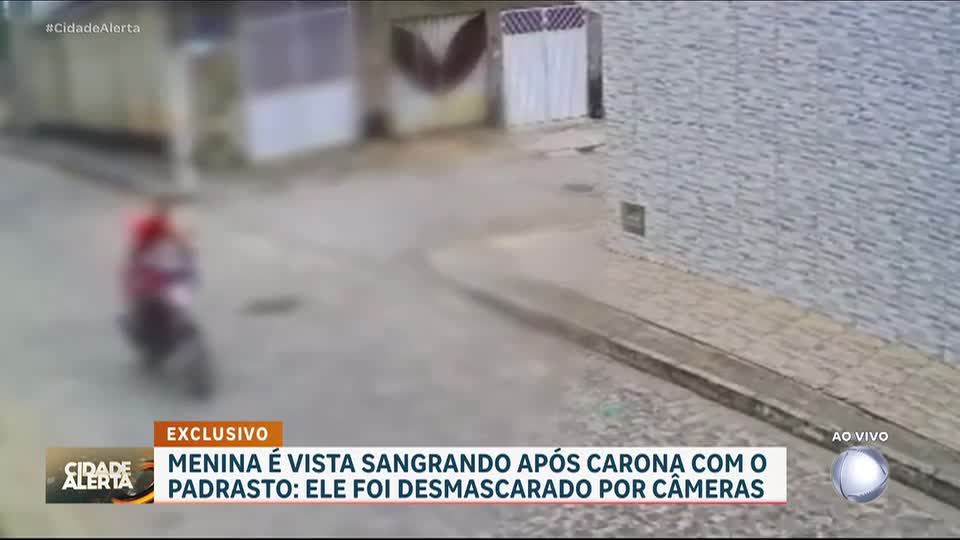 Homem é flagrado agredindo enteada de 4 anos na garupa de moto