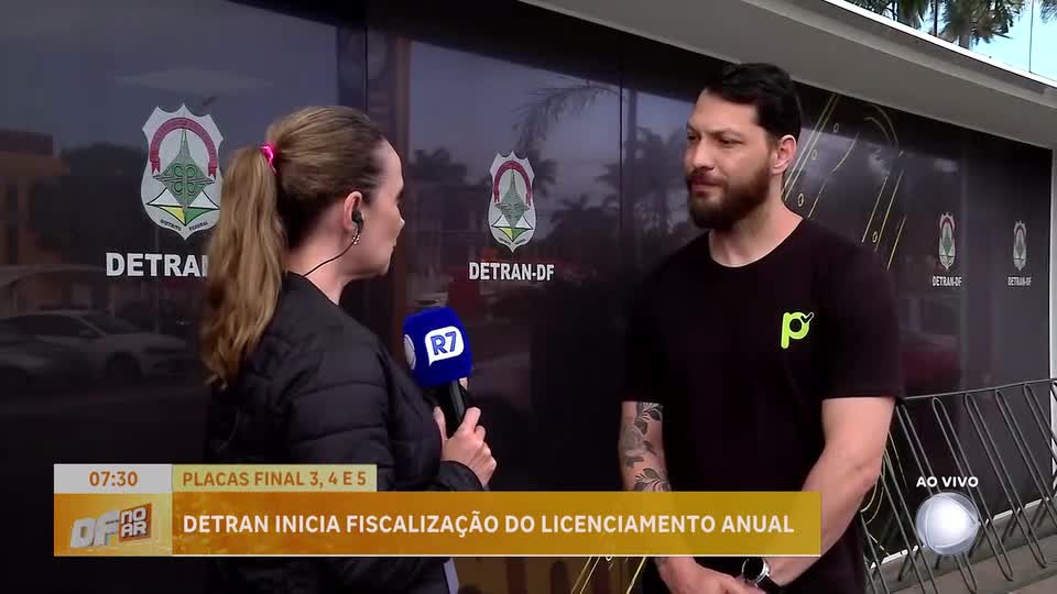 Detran inicia fiscalização do licenciamento anual de veículos com placas finais 3, 4 e 5