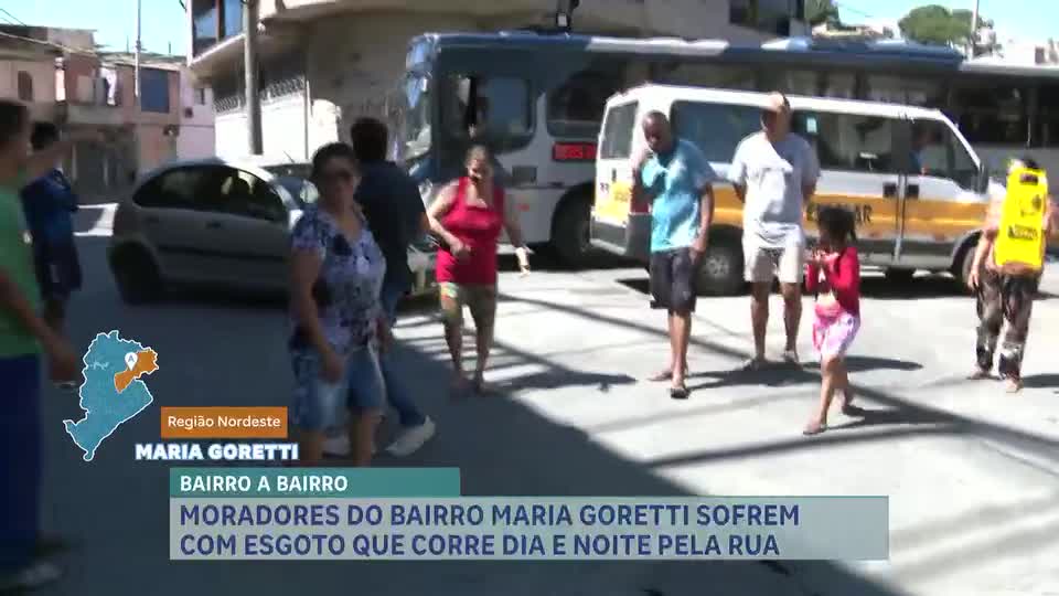 Bairro a Bairro: moradores sofrem com vazamento de esgoto no bairro Maria Goretti, em BH