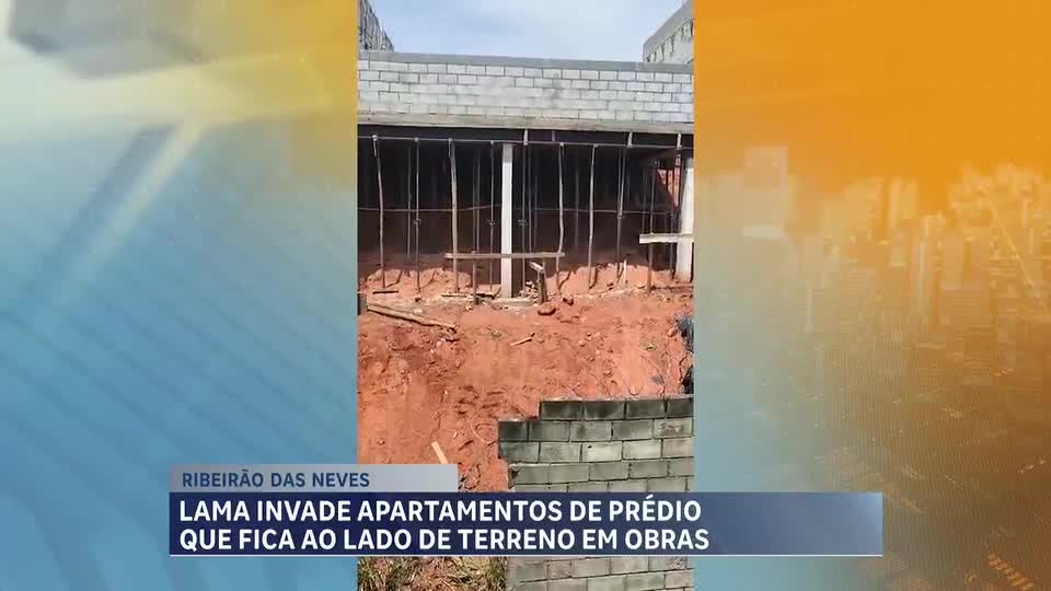 Lama invade apartamentos de prédio que fica ao lado de terreno em obras na Grande BH