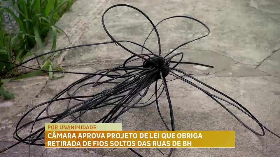 Câmara de BH aprova lei para retirada de fios soltos nas ruas