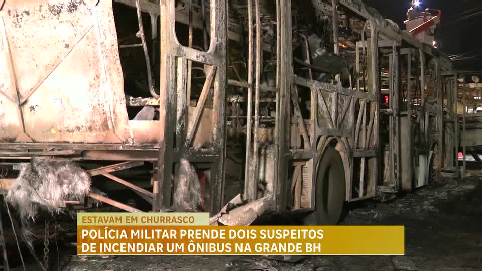 Polícia Militar prende dois suspeitos de incendiar ônibus na Grande BH