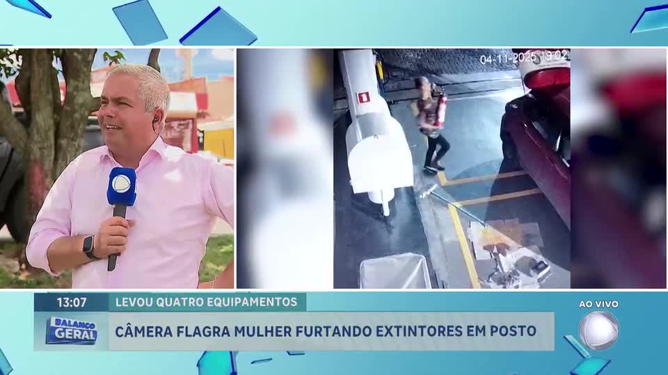 Mulher furta extintores de posto em Ceilândia (DF), se arrepende e volta para devolvê-los