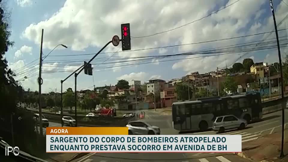 Acidente na capital mineira deixa sargento do Corpo de Bombeiros ferido
