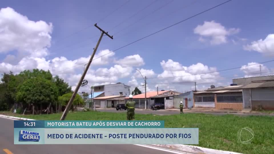 Neoenergia avalia poste inclinado que preocupa moradores no Recanto das Emas