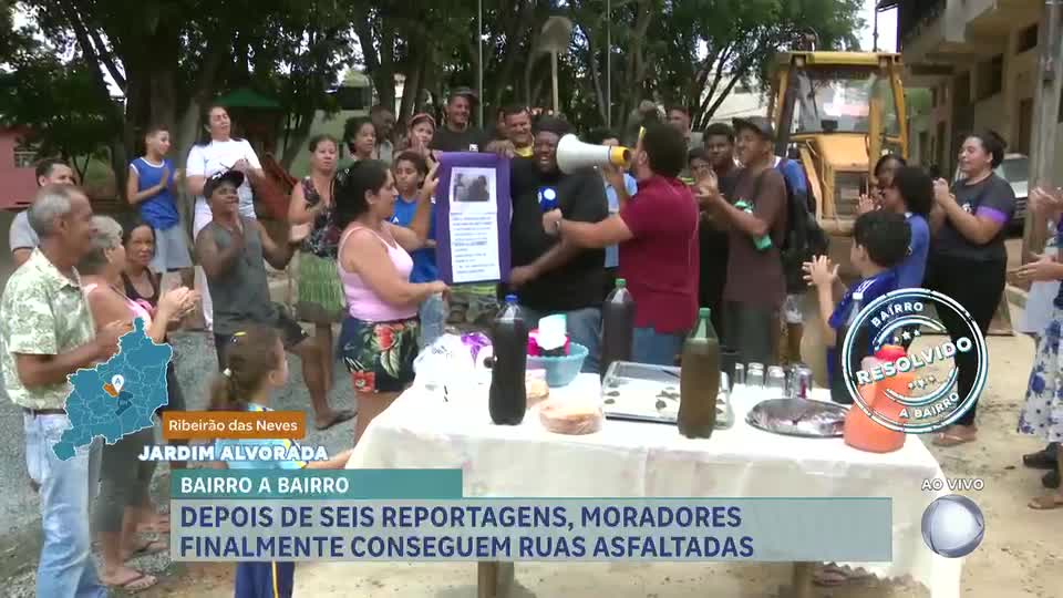 Bairro a Bairro: Moradores celebram pavimentação em cidade da Grande BH após 50 anos
