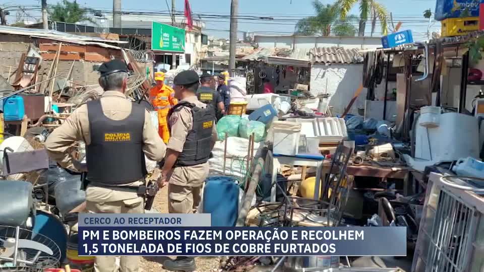 PM e Bombeiros combatem comércio ilegal de fios de cobre em MG