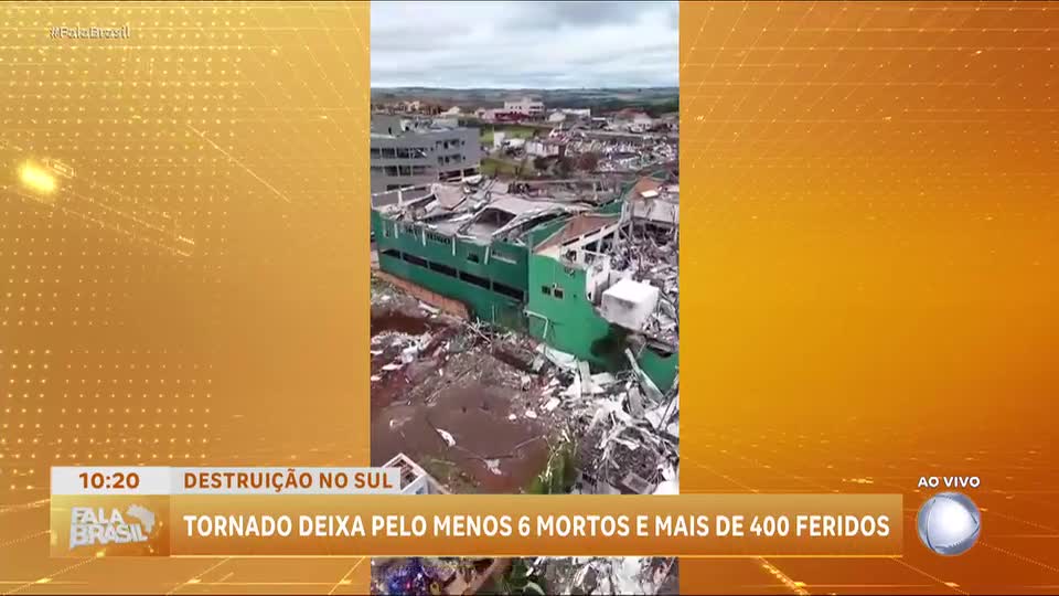 Tornado deixa pelo menos 6 mortos e mais de 400 feridos em Rio Bonito do Iguaçu (PR)