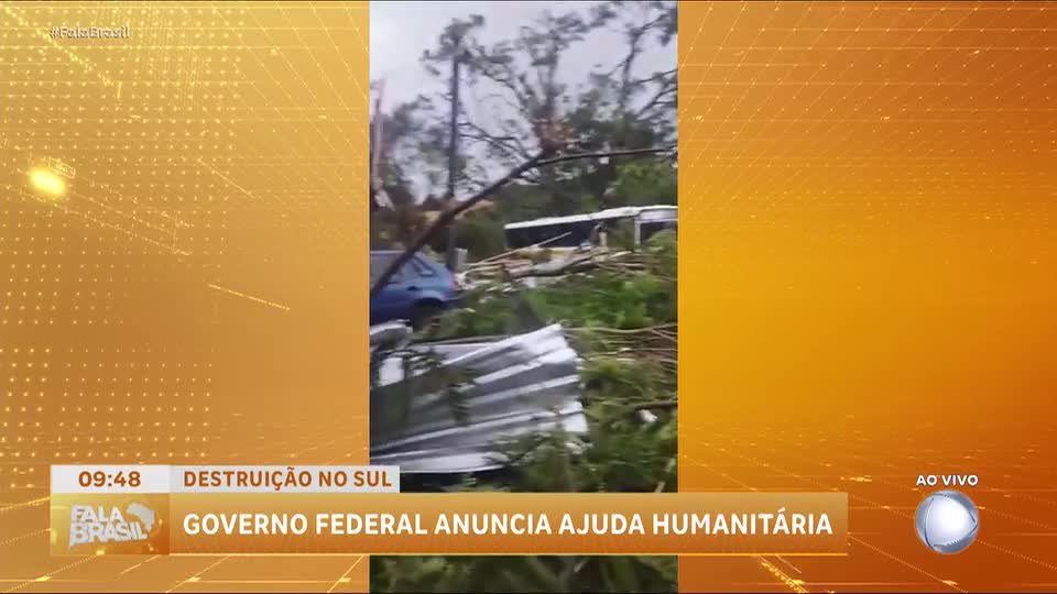 Governo anuncia envio de ajuda humanitária a cidades do Paraná atingidas por tornado