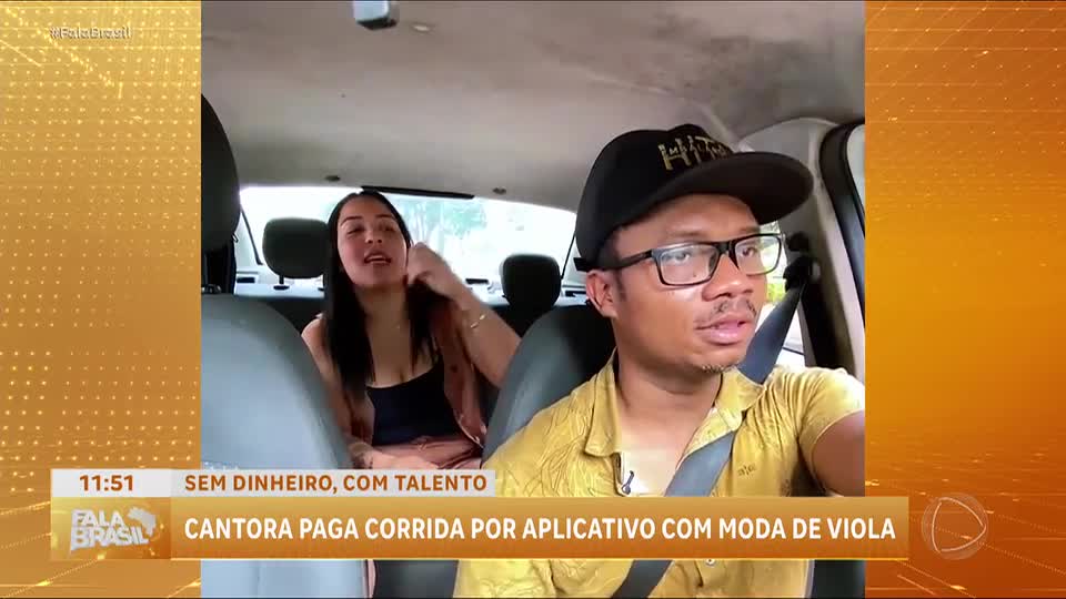 Passageira paga corrida de aplicativo cantando em Goiânia (GO)