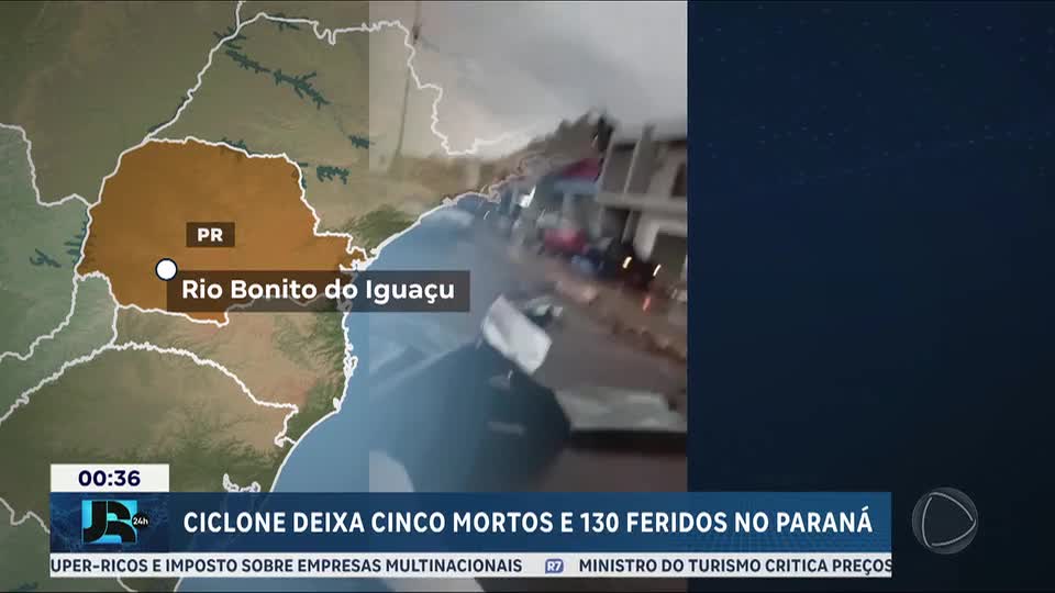Ciclone extratropical deixa cinco mortos e 130 feridos no oeste do Paraná