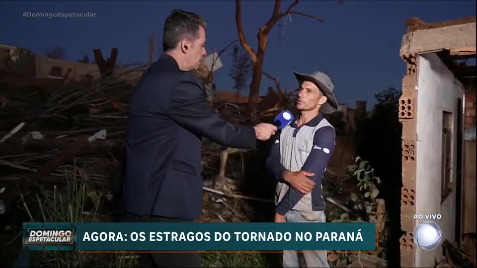Tornado no PR: destruição deixa moradores em choque e esforços de reconstrução começam
