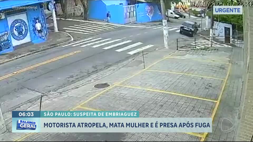 Motorista tenta fugir após atropelar mulher, mas é presa em São Paulo