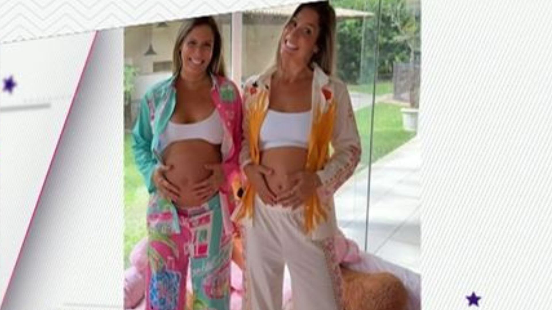 Gêmeas Bia e Branca Feres mostram sincronia em gravidez ao mesmo tempo