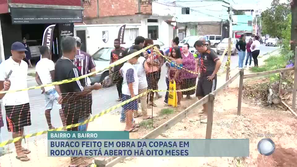 Bairro a Bairro: buraco na rodovia MG-424, em Vespasiano (MG), está sem reparo há oito meses